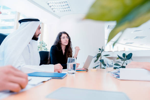 A Krest Business adviser meeting a client in Dubai